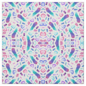 Tissu Doodles d'aquarelle rose Turquoise (Échantillon)