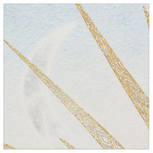 Tissu Doodles dorés de la mer de couleur Watercolor Man