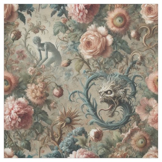 Tissu Doom habitable - Carreau de déclaration gothique (Échantillon)