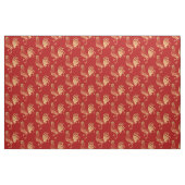 Tissu d'or d'anniversaire de zodiaque d'année de (Fat Quarter)