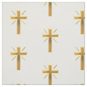 Tissu d'or de croix de résurrection (Échantillon)