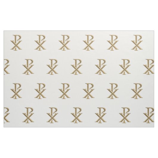 Tissu d'or de symbole de Rho de Chi (Fat Quarter)
