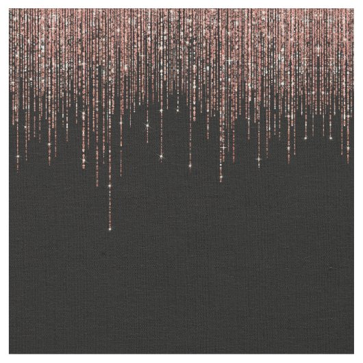 Tissu Dory Rose Noire Gold Sparkly Glitter Fringe (Fermer)