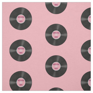 Tissu Dossier Vinyl LP sur Motif rose