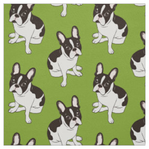 Tissu Double bouledogue français pie à capuchon mignon