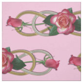 Tissu Double Infinity Roses or argent + vos idées (Échantillon)