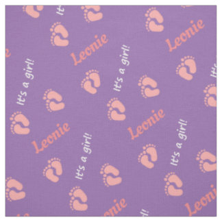 Tissu Douces petites empreintes de bébé personnalisées