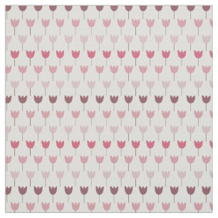 Tissu Doux Motif Tulipe rose simple - Couleurs roses