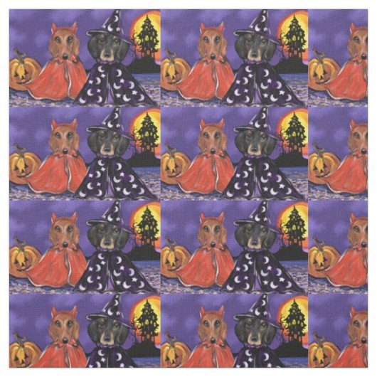 Tissu Doxie Halloween (Échantillon)