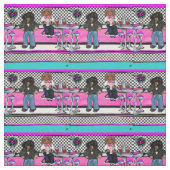 Tissu Doxie Rock and Roll (Échantillon)