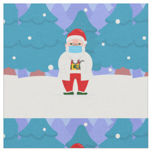 Tissu dr santa claus covid masque de noël