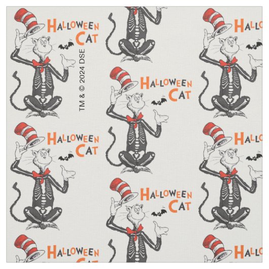 Tissu Dr. Seuss | Chat Chapeauté Halloween (Échantillon)