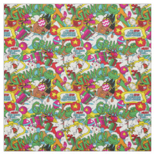 Tissu Dr. Seuss Grinch Motif Coloré