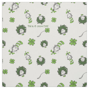Tissu Dr. Seuss Motif Trèfle du Chat au Chapeau