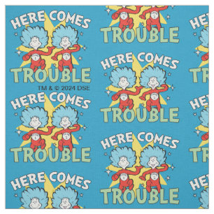 Tissu Dr Seuss Une Chose Deux Ici, C'Est Difficile