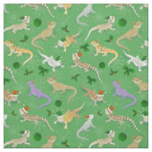 Tissu Dragon à tête verte (Échantillon)