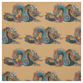 Tissu Dragon asiatique (Échantillon)