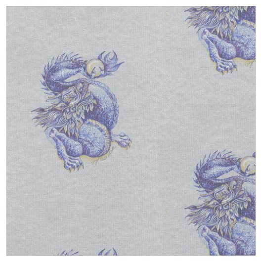 Tissu Dragon bleu (Fermer)