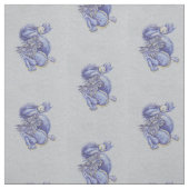 Tissu Dragon bleu (Échantillon)