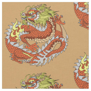 Tissu Dragon chinois