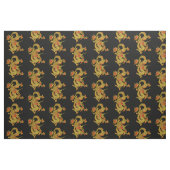 Tissu Dragon chinois rouge et or (Fat Quarter)
