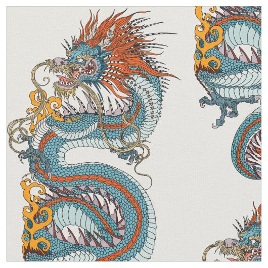 Tissu Dragon chinois traditionnel (Fermer)