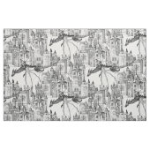 Tissu Dragon Kingdom blanc d'hiver (Fat Quarter)