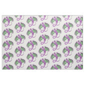 Tissu Dragon pourpre et vert (Fat Quarter)