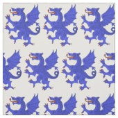 Tissu Dragon Rampant Azure (Échantillon)