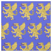 Tissu Dragon Rampant Ou (Échantillon)