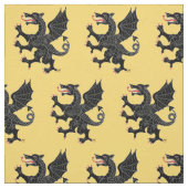 Tissu Dragon Rampant Sable (Échantillon)