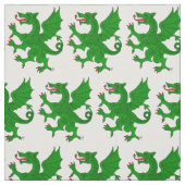Tissu Dragon Rampant Vert (Échantillon)