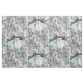 Tissu Dragon royaume bleu d'hiver (Fat Quarter)