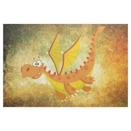 Tissu Dragon sur une texture orange (Yard)