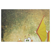 Tissu Dragon sur une texture orange (Fat Quarter)