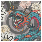 Tissu dragon tattoo dark (Fermer)