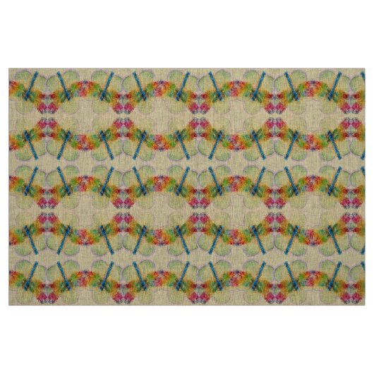 Tissu Dragonfly multicolore (Fat Quarter)