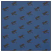 Tissu Dragons Bleu des silhouettes du MDN (Échantillon)