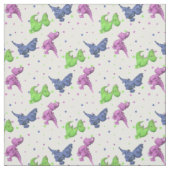 Tissu Dragons comiques mignons de style (Échantillon)