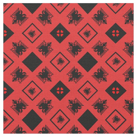Tissu Drapeau albanais et mode textile branché albanais  (Fermer)