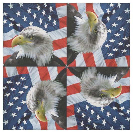 Tissu Drapeau américain chauve d'Eagle (Échantillon)