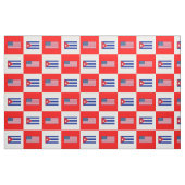 Tissu Drapeau américain, Cuba Drapeau blanc et rouge BG (Fat Quarter)