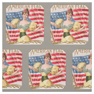 Tissu Drapeau américain Lady Liberty Independence