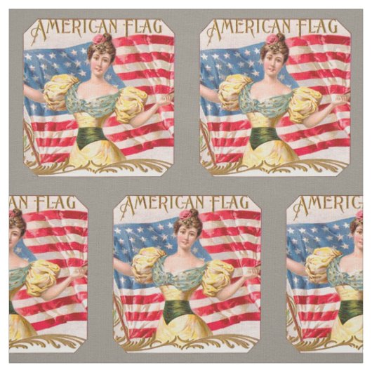 Tissu Drapeau américain Lady Liberty Independence (Échantillon)