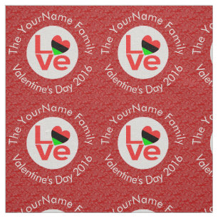 Tissu Drapeau AMOUR lettres rouges afro-américain Person