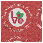 Tissu Drapeau bangladais Coeur rouge AMOUR (Détail)