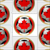 Tissu Drapeau canadien balle de soccer (Carreau)