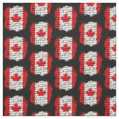 Tissu Drapeau canadien sur mur de briques (Échantillon)