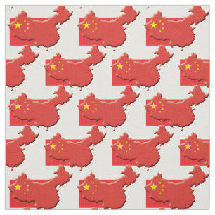 Tissu Drapeau CHINE Plan chinois