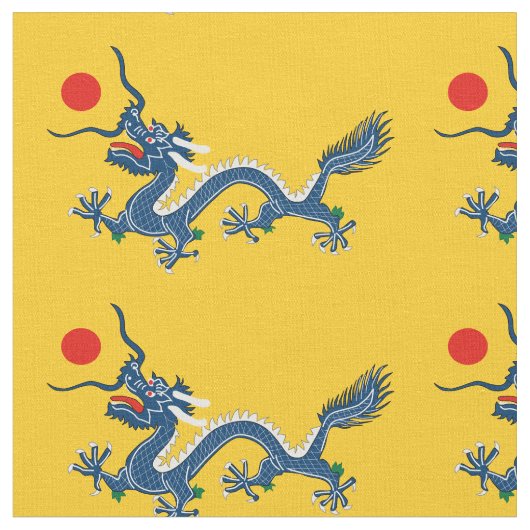 Tissu Drapeau chinois de dragon Dynastie Qing (Fermer)